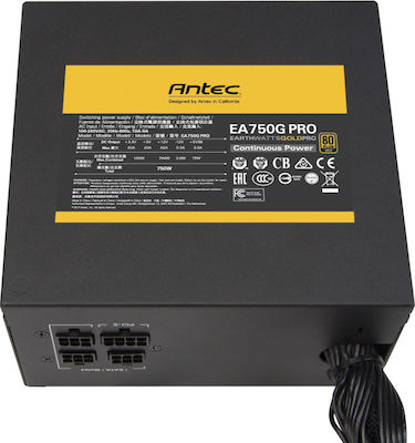 Antec Earthwatts Gold Pro 750W Τροφοδοτικό Υπολογιστή Semi Modular 80 Plus Gold