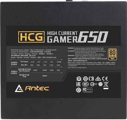Antec HCG650 650W Τροφοδοτικό Υπολογιστή Full Modular 80 Plus Gold