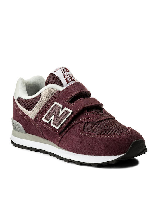 New Balance Παιδικά Sneakers 574 Day and Night με Σκρατς για Αγόρι Μπορντό