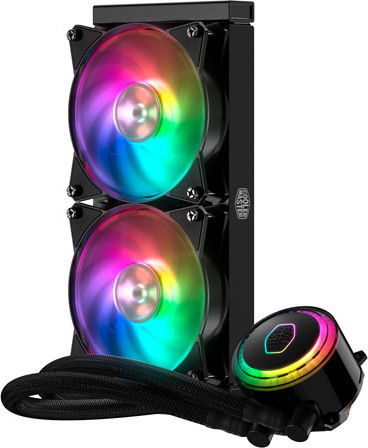 CoolerMaster MasterLiquid ML240R RGB Υδρόψυξη Επεξεργαστή Διπλού Ανεμιστήρα 120mm για Socket AM4/AM5/1200/115x