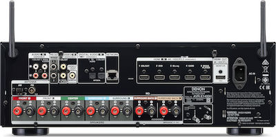 Denon AVR-X1400H Amplificator Home Cinema cu Radio 4K 7.2 Canale 80W/8Ω 120W/6Ω cu HDR și Dolby Atmos