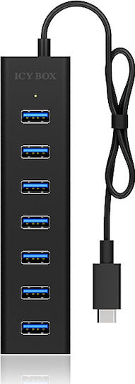 Icy Box Hub 7 Θυρών USB 3.0 με σύνδεση USB-C