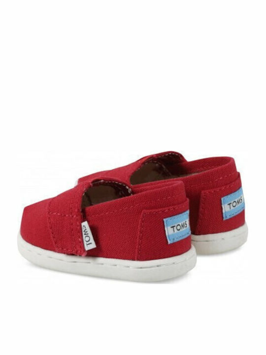 Kids Espradrilles with Hoop & Loop Closure Red Tiny Alpargata Canvas