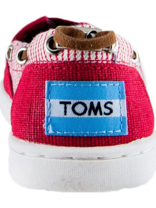 Παιδικές Εσπαντρίγιες Slip-On Κόκκινες Bimini Youth Stripe Cord