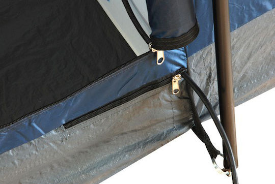 Panda Portal Camping Tent Cabin Blue with Double Cloth 4 Seasons for 8 People 460x260x205cm