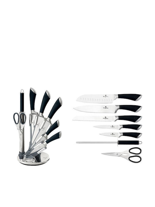 Berlinger Haus Infinity Knife Set With Stand of Stainless Steel BH-2042 8pcs