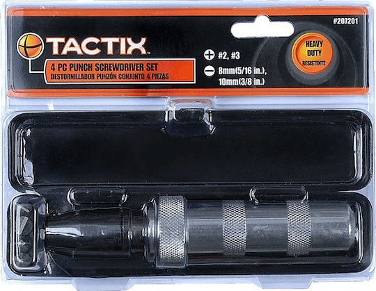 Tactix Screwdriver with 5 Interchangeable Tips