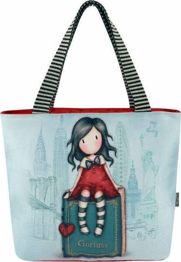 Santoro School Insulated Shoulder Lunch Bag Light Blue Gorjuss