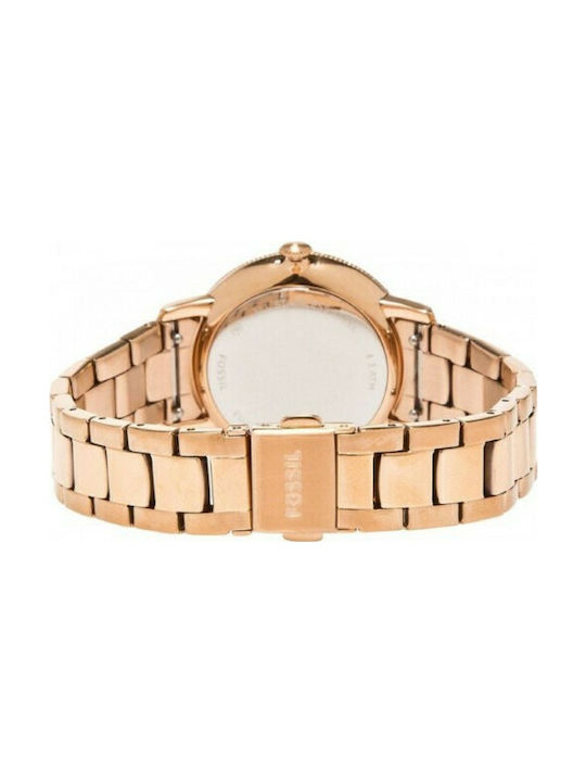 Fossil Uhr mit Rose Gold Metallarmband ES4318