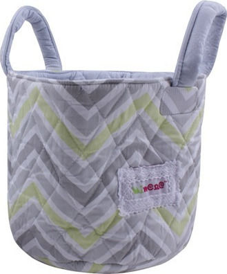 Minene Stripes Nursery Storage Basket Gray