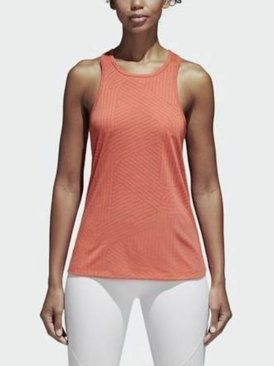 adidas Climalite Burnout Blouse Red