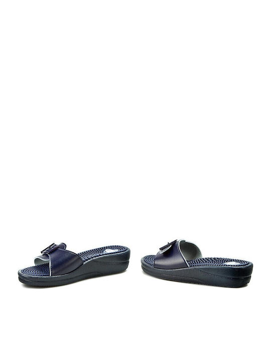 New Massage Women's Flat Sandals Anatomic in Navy Blue Color