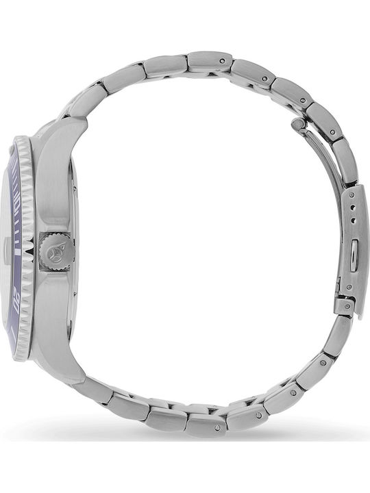 Ice Ανδρικό Ρολόι 44mm Μπαταρίας με Ασημί Μεταλλικό Μπρασελέ