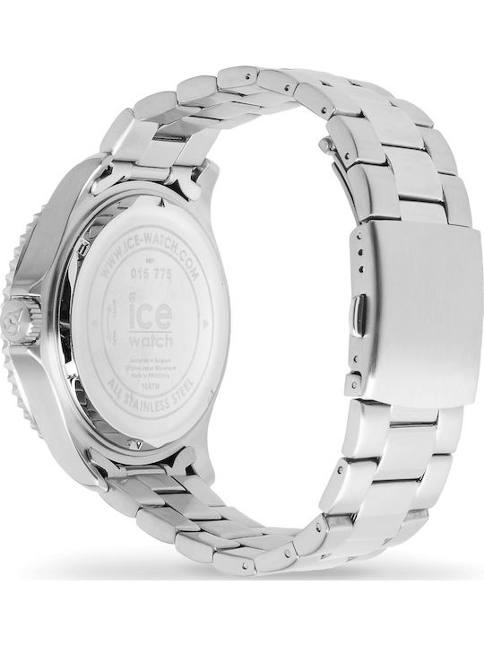 Ice Ανδρικό Ρολόι 44mm Μπαταρίας με Ασημί Μεταλλικό Μπρασελέ
