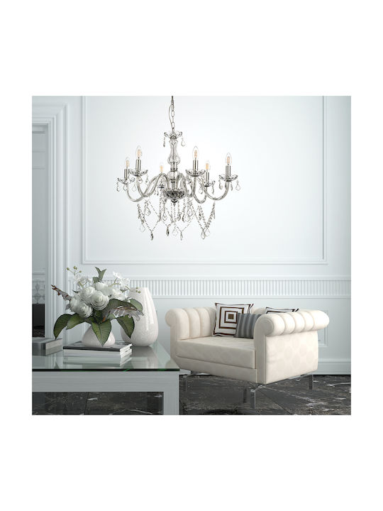 Inlight 5314-3 Kronleuchter 3xE14 Ø55cm mit Kerzen Clear 5314-3-CLEAR