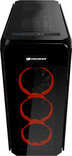 Cougar Puritas Gaming Midi-Turm Computergehäuse mit Seitenfenster Schwarz