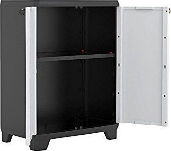 Double Door Wardrobe Linear Low Plastic with 1 Shelf 68x39x90cm