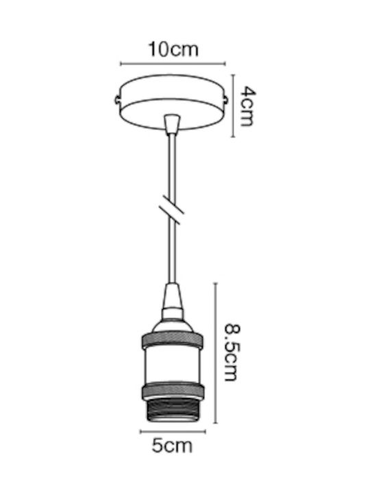 VK Lighting Lustră Argintiu cu Dulie E27 5x8cm.