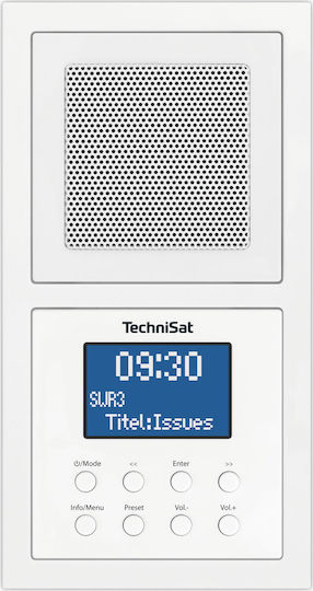 Technisat DigitRadio UP 1 Cu alimentare la rețea DAB+ cu Bluetooth Alb