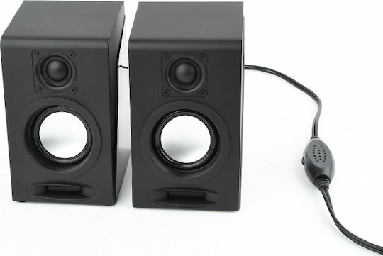 Gembird SPK-DU-03 Ηχεία Υπολογιστή 2.0 με Ισχύ 6W Μαύρα