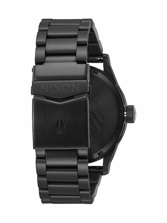 Nixon Sentry Ανδρικό Ρολόι 42mm Μπαταρίας με Μαύρο Μεταλλικό Μπρασελέ