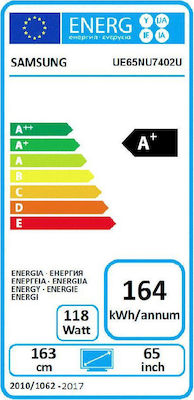 Samsung Smart Τηλεόραση 65" 4K UHD LED UE65NU7402 HDR (2018) UE65NU7402UXXH UE65NU7409UXZG UE65NU7405UXXC