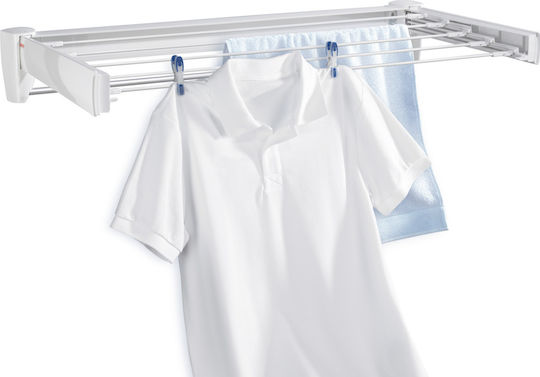 Leifheit Telegant 36 Protect Plus Wall Clothes Drying Rack Aluminum with Hanging Length 3.6m