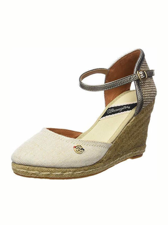 Brava Women's Fabric Platform Espadrilles Beige