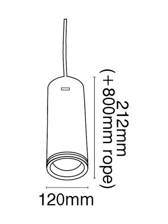 VK Lighting VK/04053 Κρεμαστό Φωτιστικό Μοντέρνο Μονόφωτο Λευκό