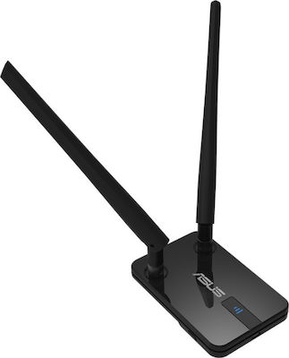 Asus USB-N14 Αντάπτορας Δικτύου USB με Ασύρματη Σύνδεση Wi-Fi 300Mbps και Αποσπώμενη Κεραία