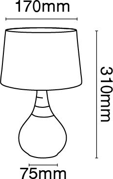 VK Lighting Керамичен Портатиф за Цокъл E14 с Бежова Шапка и Основa 6 Бройки
