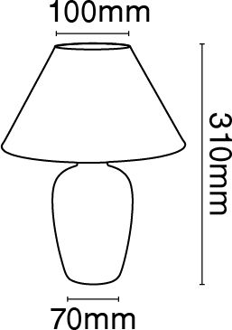 VK Lighting Κεραμικό Πορτατίφ για Ντουί E14 με Λευκό Καπέλο και Πολύχρωμη Βάση