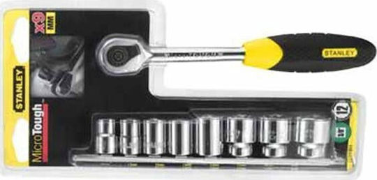 Stanley Set de chei tubulare și clichet 3\8" 9buc