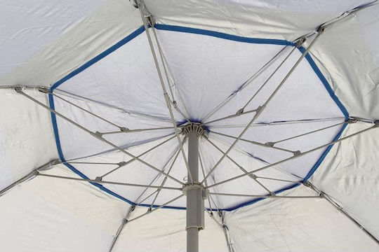 Solart Folding Beach Umbrella Diameter 1.8m with UV Protection and Air Vent Blue