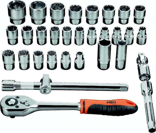 Neo Tools Καστάνια με Καρυδάκια 1\2" 32τμχ