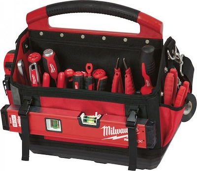 Milwaukee Packout Werkzeugtasche Über die Schulter Offene Oberseite Rot L40xB25xH32cm