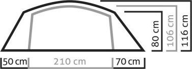 Salewa Sierra Leone II Cort De Camping Igloo Cățărare Gri Cu Dublu Material 4 Anotimpuri Pentru 2 Persoane Impermeabilă 3000mm 330x140x116cm