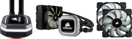 Corsair Hydro Series H75 White Υδρόψυξη Επεξεργαστή Μονού Ανεμιστήρα 120mm για Socket AM4/1200/115x