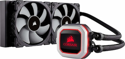 Corsair Hydro Series H100i Pro RGB Υδρόψυξη Επεξεργαστή Διπλού Ανεμιστήρα 120mm για Socket AM4/1200/115x