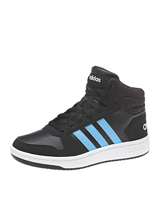 Hoops Mid 2.0 K Αθλητικά Παιδικά Παπούτσια Μπάσκετ με Κορδόνια Μαύρα