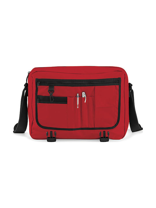 Bagbase Fabric Shoulder / Crossbody Bag BG21 with Internal Compartments & Adjustable Strap Red 679294010