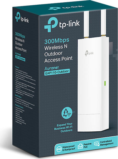 TP-LINK EAP110-Outdoor v3 Access Point Wi‑Fi 4 Single Band (2.4GHz) for Outdoor Placement