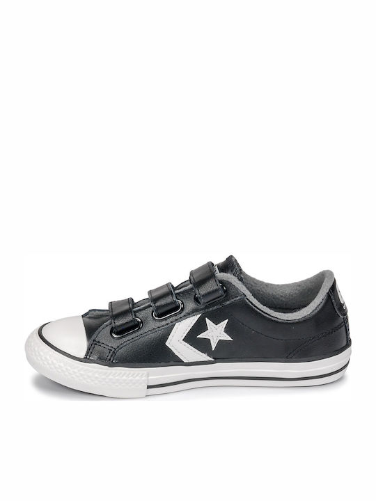 One Star STAR PLAYER 3V Kids Sneakers with Hoop & Loop Closure Black
