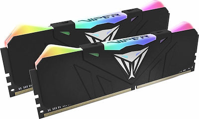 Patriot Viper RGB 16GB DDR4 RAM με 2 Modules (2x8GB) και Ταχύτητα 3200 για Desktop