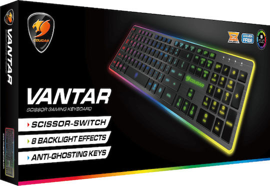 Cougar Vantar Gaming Πληκτρολόγιο με RGB φωτισμό (Αγγλικό US)