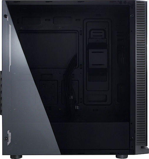 Inter-Tech W-III RGB Gaming Midi Tower Κουτί Υπολογιστή με Πλαϊνό Παράθυρο Μαύρο