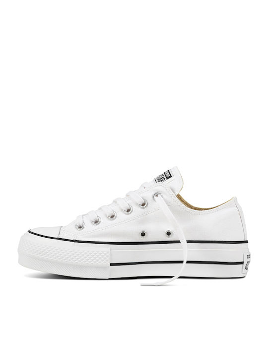 Converse Chuck Taylor All Star Lift Low Top Unisex Flatforms Sneakers Λευκά