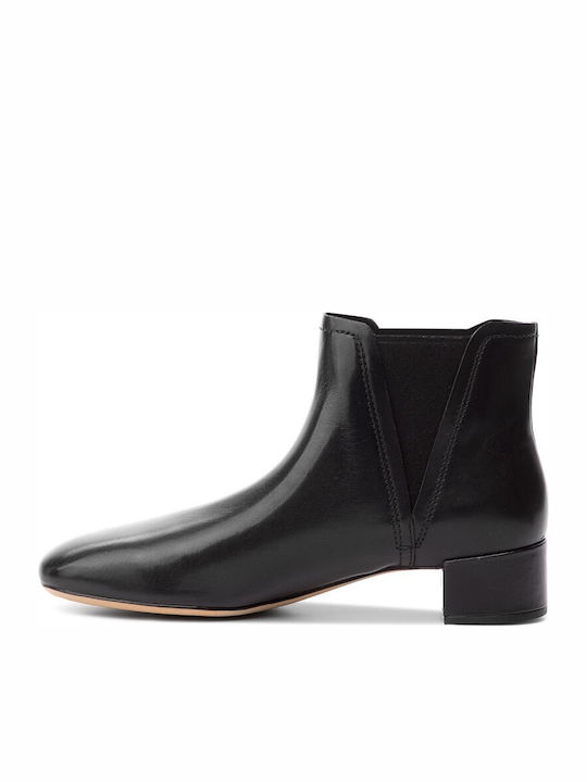 Orabella Leder Damen Chelsea Stiefeletten Schwarz