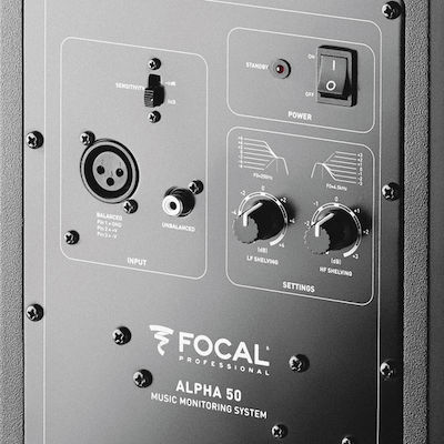Focal Αυτοενισχυόμενο Ηχείο Studio Monitor 2 Δρόμων Alpha 50 55W (Τεμάχιο) Μαύρο