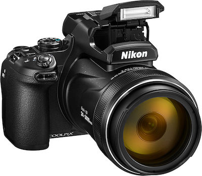 Nikon Coolpix P1000 Compact Aparat Foto 16MP Cu Zoom Optic 125x cu Ecran 3.2" și Rezoluție Video 3840 x 2160 pixeli Negru